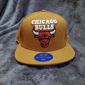 Chicago Bulls Snapback Hat Cap Men’s Brown Logo Ultra Game Basketball NBA